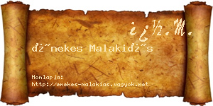 Énekes Malakiás névjegykártya